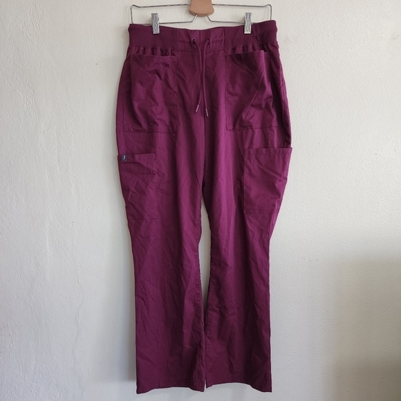2/$20 Jaanuu Winc Scrubs Pants Size Medium Petite Maroon - Picture 1 of 9